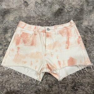 Mavi Peach and Cream Jean Shorts